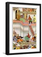 The Killing of Adham Khan by Akbar, C1600-null-Framed Giclee Print