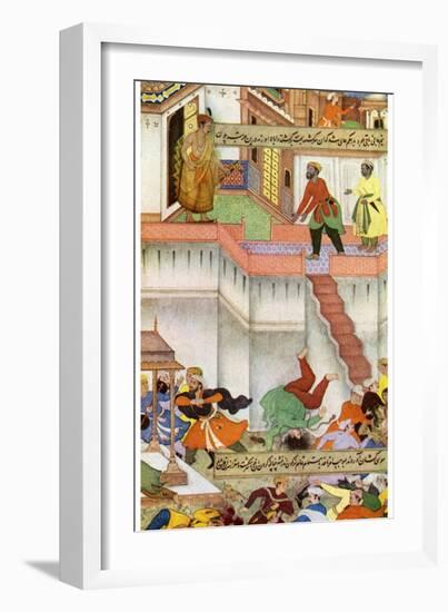 The Killing of Adham Khan by Akbar, C1600-null-Framed Giclee Print