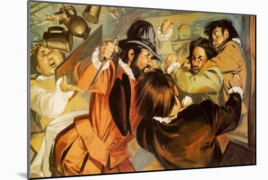 The Killing of the Poet, Christopher Marlowe-Mcbride-Mounted Giclee Print
