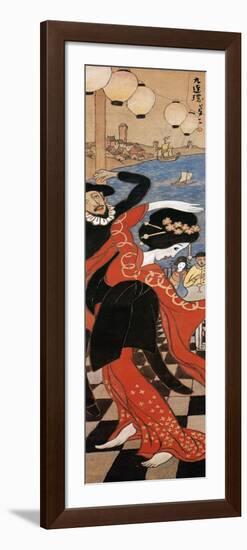 The Kimono with Chained Rings, Japan-Yumeji Takehisa-Framed Giclee Print