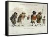 The Kindly Robin, Victorian Christmas Card-Castell Brothers-Framed Stretched Canvas