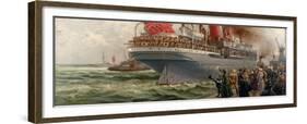 The 'Kinfauns Castle' as a Troop Ship, C.1900-05 (Painting)-Charles John De Lacy-Framed Giclee Print