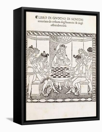The King and His Courtiers Playing Chess, 1493/4-null-Framed Stretched Canvas