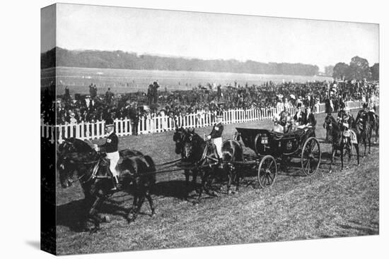 The King and Queen Arriving at the Leopardstown Races, Dublin, July 1911-null-Stretched Canvas