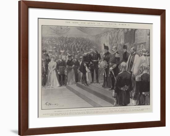 The King and Queen at Dartmouth, 7 March-G.S. Amato-Framed Giclee Print