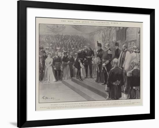 The King and Queen at Dartmouth, 7 March-G.S. Amato-Framed Giclee Print