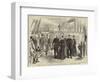 The King and Queen of Greece Visiting Admiral Sir James Drummond, Kcb, in the Hercules Flag-Ship-null-Framed Giclee Print