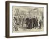 The King and Queen of Greece Visiting Admiral Sir James Drummond, Kcb, in the Hercules Flag-Ship-null-Framed Giclee Print