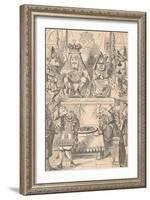 'The King and Queen of Hearts in Court', 1889-John Tenniel-Framed Giclee Print