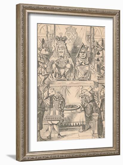 'The King and Queen of Hearts in Court', 1889-John Tenniel-Framed Giclee Print