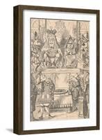 'The King and Queen of Hearts in Court', 1889-John Tenniel-Framed Giclee Print