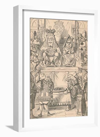 'The King and Queen of Hearts in Court', 1889-John Tenniel-Framed Giclee Print