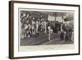 The King and Queen of Siam Opening a New Railway at Bangkok-null-Framed Giclee Print