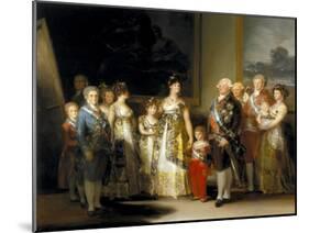 The King and Queen of Spain, Charles IV and Maria Luisa, with Their Family, 1800-Francisco de Goya-Mounted Giclee Print