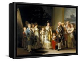 The King and Queen of Spain, Charles IV and Maria Luisa, with Their Family, 1800-Francisco de Goya-Framed Stretched Canvas