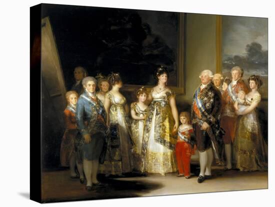 The King and Queen of Spain, Charles IV and Maria Luisa, with Their Family, 1800-Francisco de Goya-Stretched Canvas