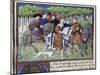 The King and the Queen Going Hunting -14Th Century Miniature-null-Mounted Giclee Print