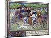 The King and the Queen Going Hunting -14Th Century Miniature-null-Mounted Giclee Print