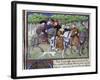 The King and the Queen Going Hunting -14Th Century Miniature-null-Framed Giclee Print