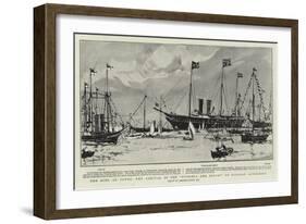 The King at Cowes, the Arrival of the Victoria and Albert on Tuesday Afternoon-Charles Edward Dixon-Framed Giclee Print