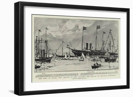 The King at Cowes, the Arrival of the Victoria and Albert on Tuesday Afternoon-Charles Edward Dixon-Framed Giclee Print