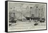 The King at Cowes, the Arrival of the Victoria and Albert on Tuesday Afternoon-Charles Edward Dixon-Framed Stretched Canvas