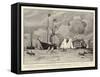 The King at Cowes, the Cruisers' Race on the First Day of the Royal London Yacht Club Regatta-Charles Edward Dixon-Framed Stretched Canvas