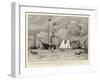 The King at Cowes, the Cruisers' Race on the First Day of the Royal London Yacht Club Regatta-Charles Edward Dixon-Framed Giclee Print