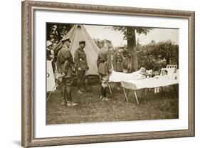 The King Conversing with Wounded Officers, 1916-null-Framed Photographic Print