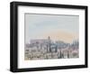 The King David Hotel, Sunset, Jerusalem, 2019 (W/C on Paper)-Lucy Willis-Framed Giclee Print