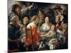 The King Drinks, or Family Meal on the Feast of Epiphany-Jacob Jordaens-Mounted Giclee Print