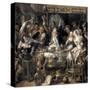 The King Drinks-Jacob Jordaens-Stretched Canvas