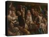 The King Drinks-Jacob Jordaens-Stretched Canvas