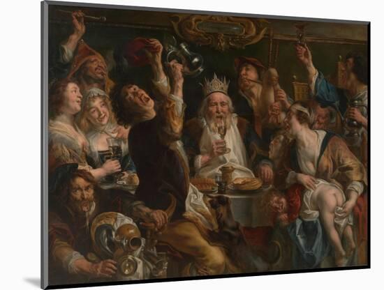 The King Drinks-Jacob Jordaens-Mounted Giclee Print