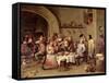 The King Drinks-David Teniers the Younger-Framed Stretched Canvas