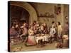 The King Drinks-David Teniers the Younger-Stretched Canvas