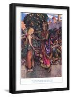 The King He Called Her Back Again, and Unto Her He Gave His Chain, 1928-John Byam Liston Shaw-Framed Giclee Print