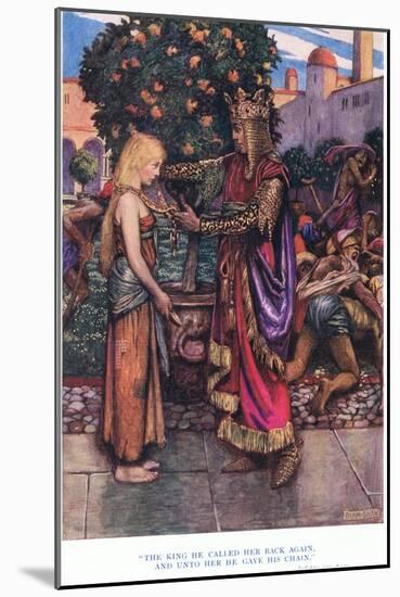 The King He Called Her Back Again, and Unto Her He Gave His Chain, 1928-John Byam Liston Shaw-Mounted Giclee Print