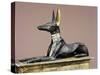 The King in the Form of the God Anubis, from the Tomb of Tutankhamun, Thebes, Egypt-Robert Harding-Stretched Canvas