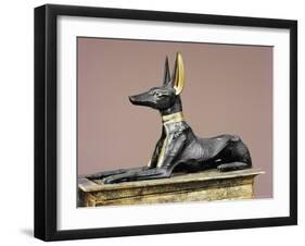 The King in the Form of the God Anubis, from the Tomb of Tutankhamun, Thebes, Egypt-Robert Harding-Framed Photographic Print
