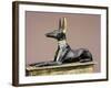 The King in the Form of the God Anubis, from the Tomb of Tutankhamun, Thebes, Egypt-Robert Harding-Framed Photographic Print