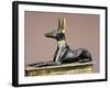 The King in the Form of the God Anubis, from the Tomb of Tutankhamun, Thebes, Egypt-Robert Harding-Framed Photographic Print