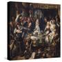 The King is Drinking-Jacob Jordaens-Stretched Canvas