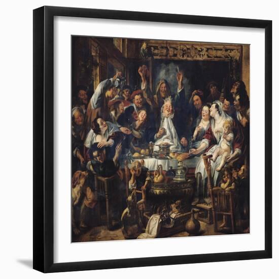 The King is Drinking-Jacob Jordaens-Framed Giclee Print