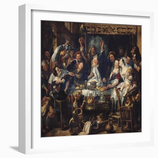 The King is Drinking-Jacob Jordaens-Framed Giclee Print