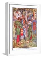 The King Joins the Hands of Robin Hood and Maid Marian, C.1920-Walter Crane-Framed Giclee Print