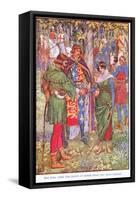 The King Joins the Hands of Robin Hood and Maid Marian, C.1920-Walter Crane-Framed Stretched Canvas