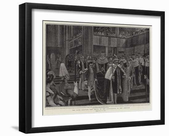 The King Leaving the Choir at the Conclusion of the Service-Henry Marriott Paget-Framed Giclee Print