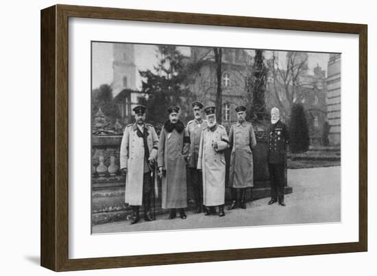 The King of Bavaria Visiting the Imperial German Army Headquarters, 1917-null-Framed Giclee Print