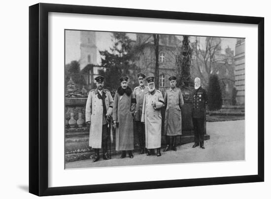 The King of Bavaria Visiting the Imperial German Army Headquarters, 1917-null-Framed Giclee Print